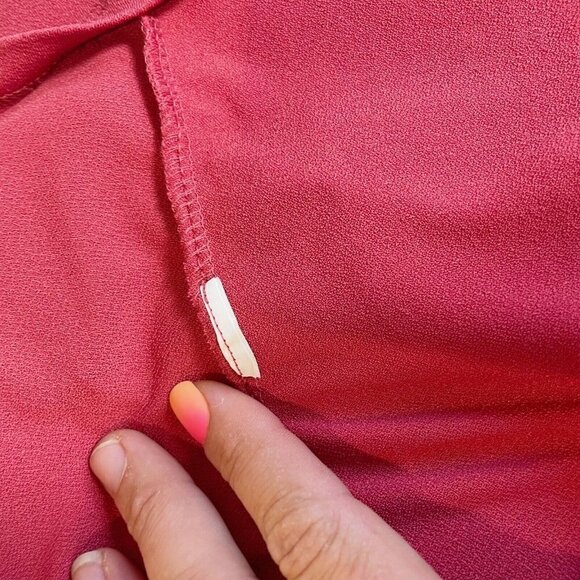 Zara Womens Elastic Waist Midi Dress Pink Size S V-Neck Smocked Formal - Picture 4 of 7